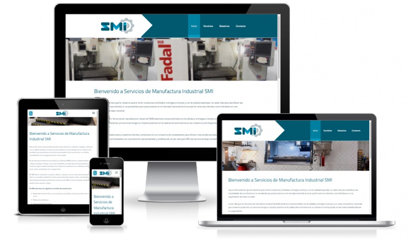 Responsive design for manufacture service website