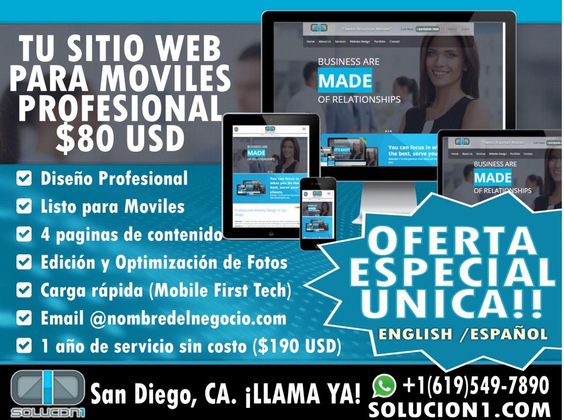Website Design Special Ad in San Diego CA